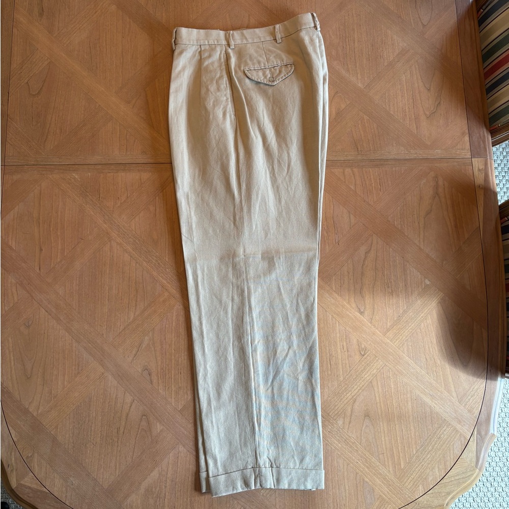 Ralph Lauren Men's Khaki Chinos Linen/Cotton